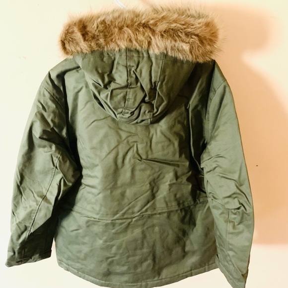 Cotton Winter Military Army Coat Olive Green XL - Picture 2 of 10
